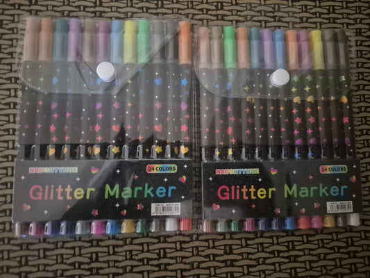 Glitter markers